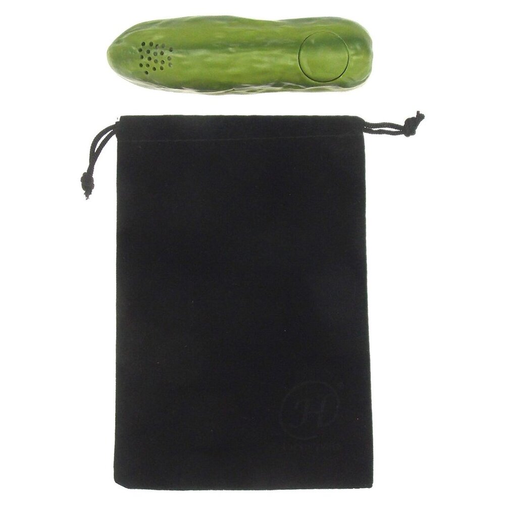 Yodeling Pickle Velour Drawstring Bag Sounds Gag Gift Kids Adults Electronic Fun